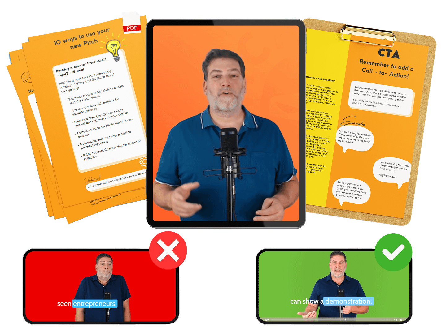 Lead magnet mockup utan bakrund och utan playknapp pitchninja